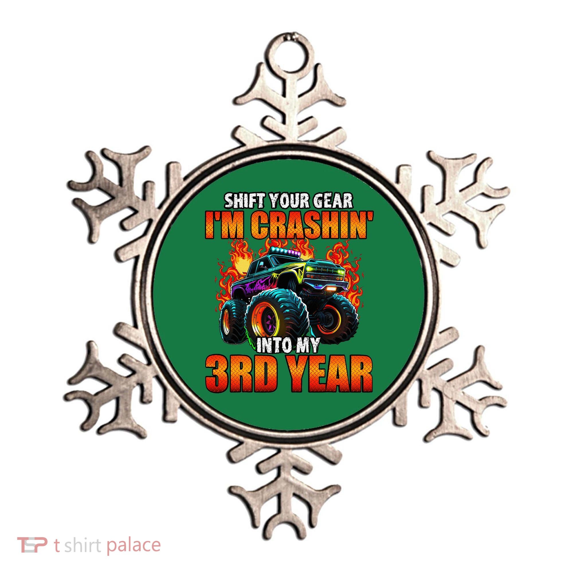 3rd Monster Truck Birthday Party Birthday Ornament