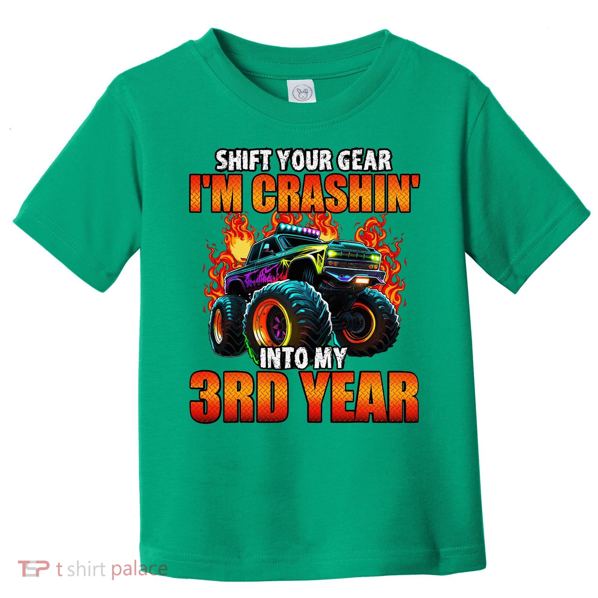 3rd Monster Truck Birthday Party Birthday Toddler T-Shirt
