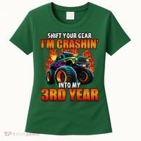 3rd Monster Truck Birthday Party Birthday Women's T-Shirt thumb 0