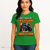 3rd Monster Truck Birthday Party Birthday Women's T-Shirt thumb 4