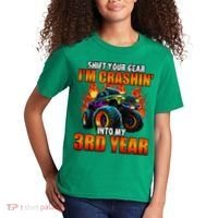 3rd Monster Truck Birthday Party Birthday Kids T-Shirt thumb 2