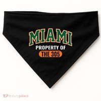 305 Miami Vibes Urban Style Miami Beach USA-Made Doggie Bandana thumb 0