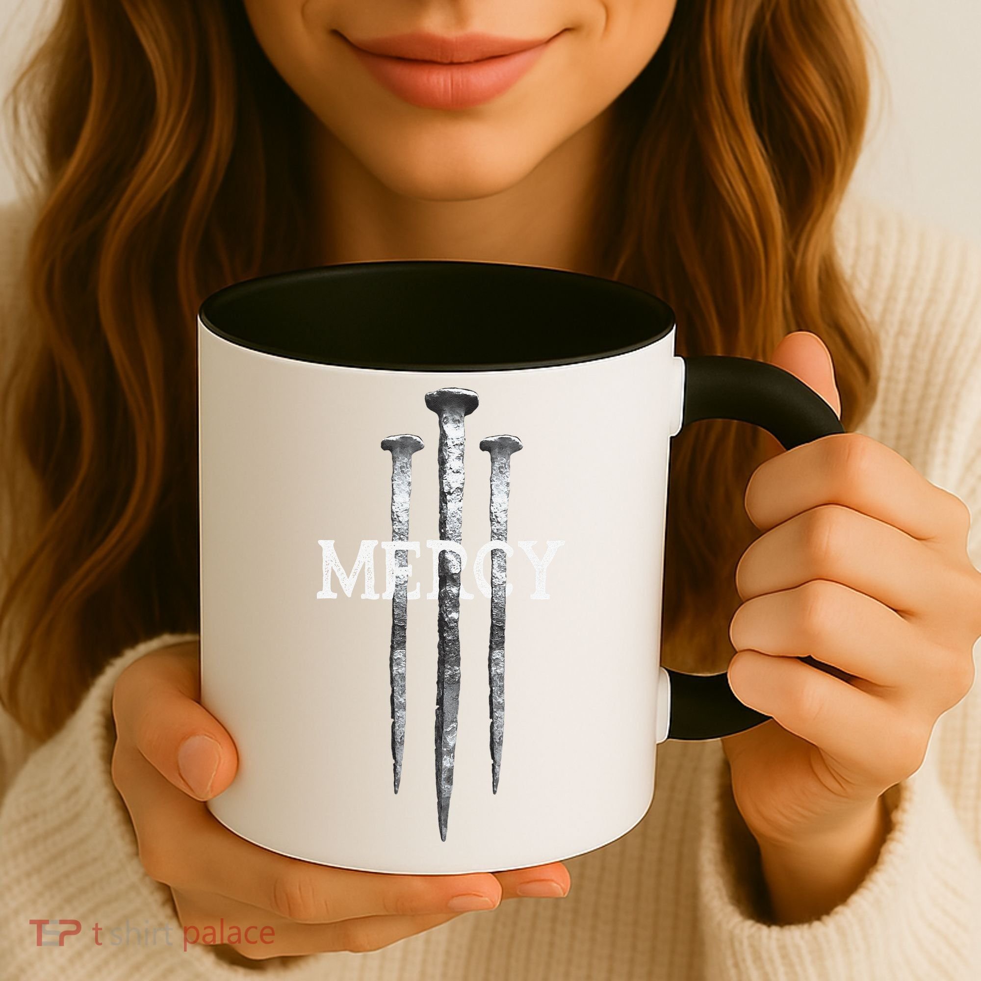 3 Nails Mercy Jesus S Christian Coffee Mug