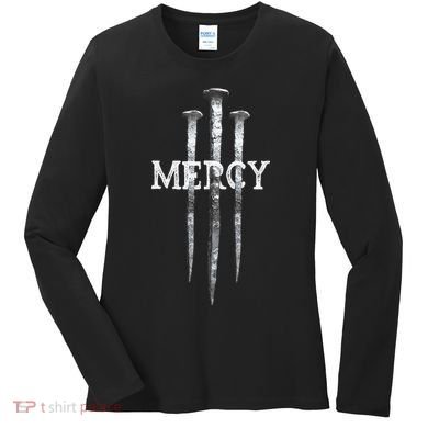 3 Nails Mercy Jesus S Christian Women's Long Sleeve Shirt