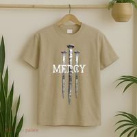 3 Nails Mercy Jesus S Christian T-Shirt thumb 2