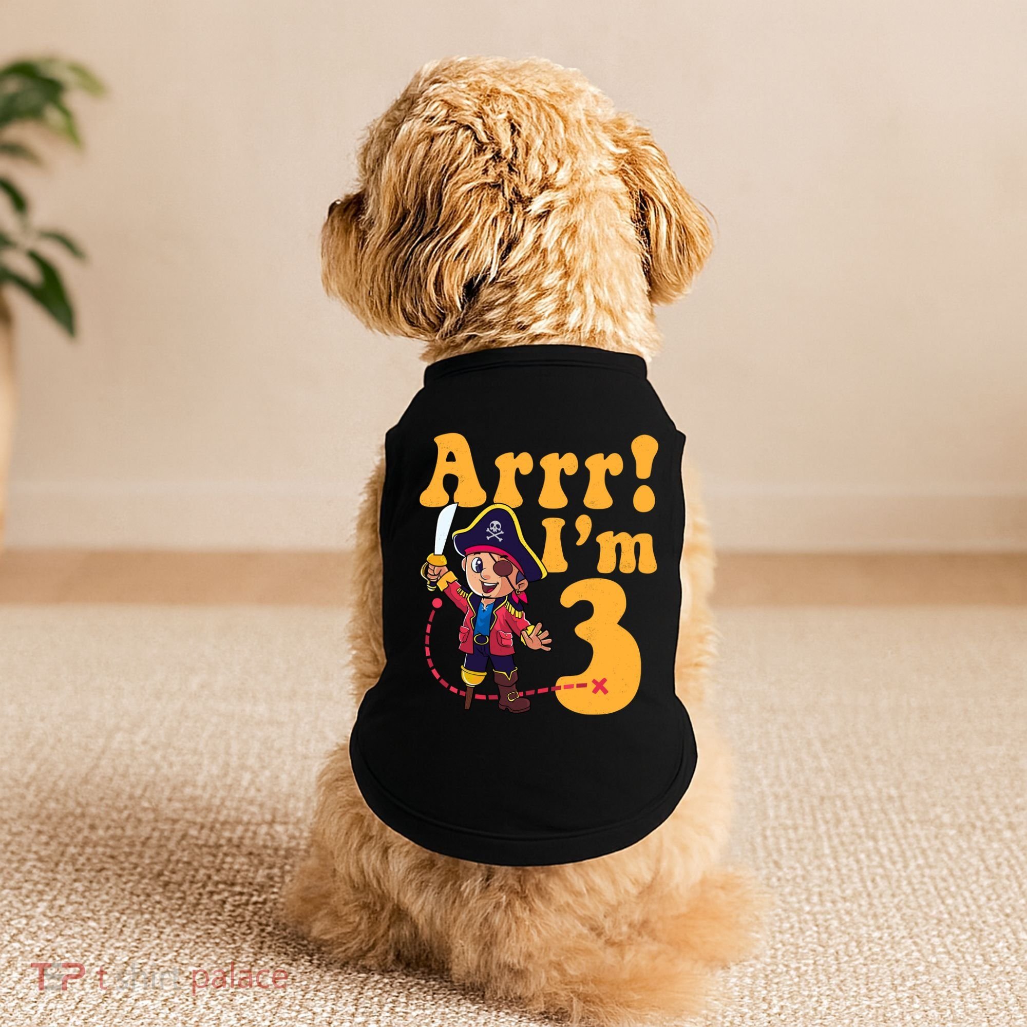 3rd Pirate Birthday Party Arrr IM 3 Three Years Old Doggie Tank