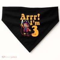 3rd Pirate Birthday Party Arrr IM 3 Three Years Old USA-Made Doggie Bandana thumb 0