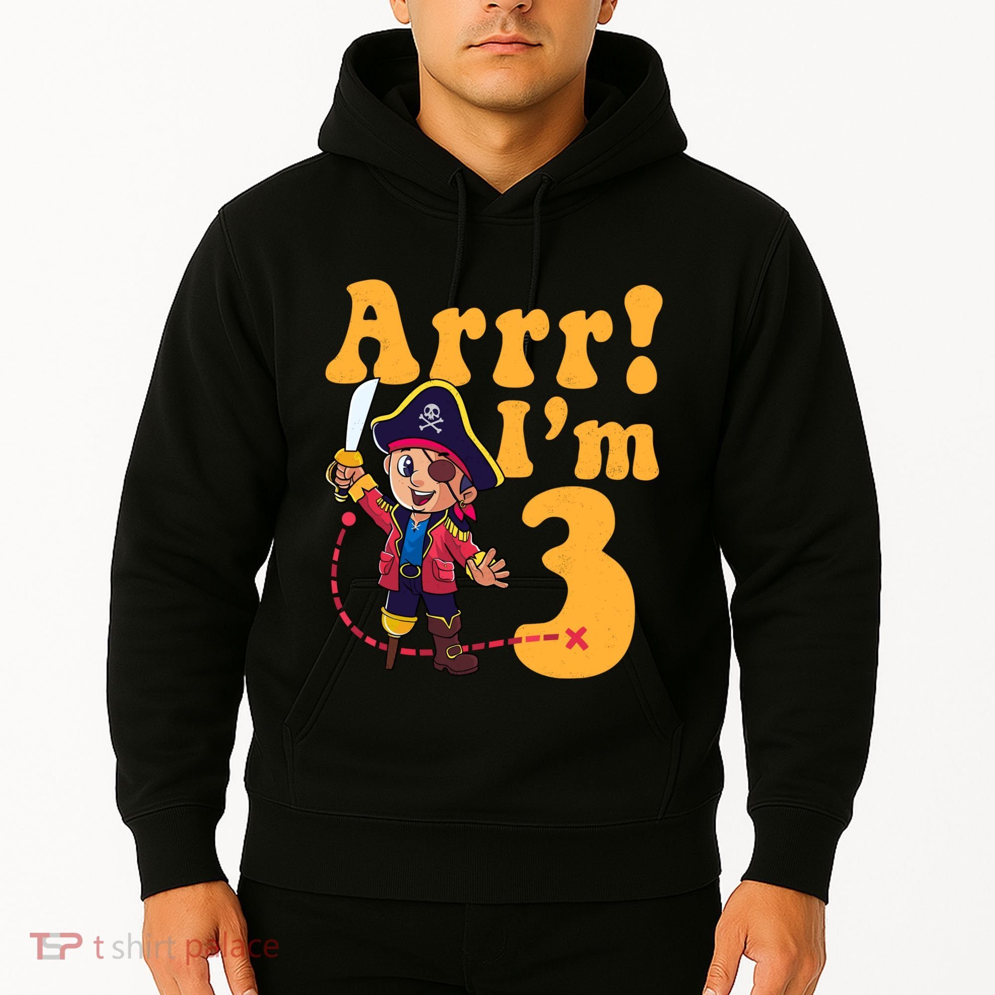 3rd Pirate Birthday Party Arrr IM 3 Three Years Old Hoodie