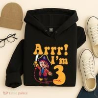 3rd Pirate Birthday Party Arrr IM 3 Three Years Old Hoodie thumb 4