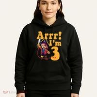 3rd Pirate Birthday Party Arrr IM 3 Three Years Old Hoodie thumb 5