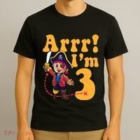 3rd Pirate Birthday Party Arrr IM 3 Three Years Old T-Shirt thumb 3