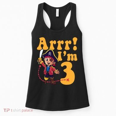 3rd Pirate Birthday Party Arrr IM 3 Three Years Old Women's Tank Top
