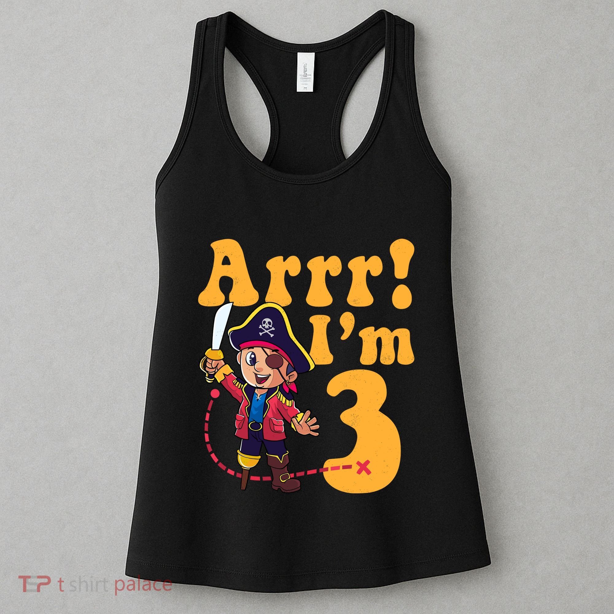 3rd Pirate Birthday Party Arrr IM 3 Three Years Old Women's Tank Top