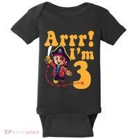 3rd Pirate Birthday Party Arrr IM 3 Three Years Old Baby Bodysuit thumb 0