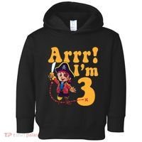 3rd Pirate Birthday Party Arrr IM 3 Three Years Old Toddler Hoodie thumb 0