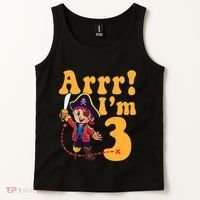 3rd Pirate Birthday Party Arrr IM 3 Three Years Old Tank Top thumb 2