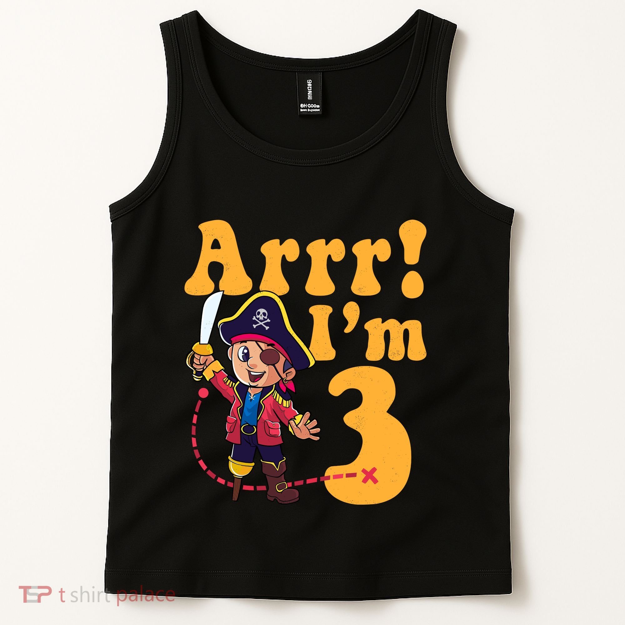 3rd Pirate Birthday Party Arrr IM 3 Three Years Old Tank Top