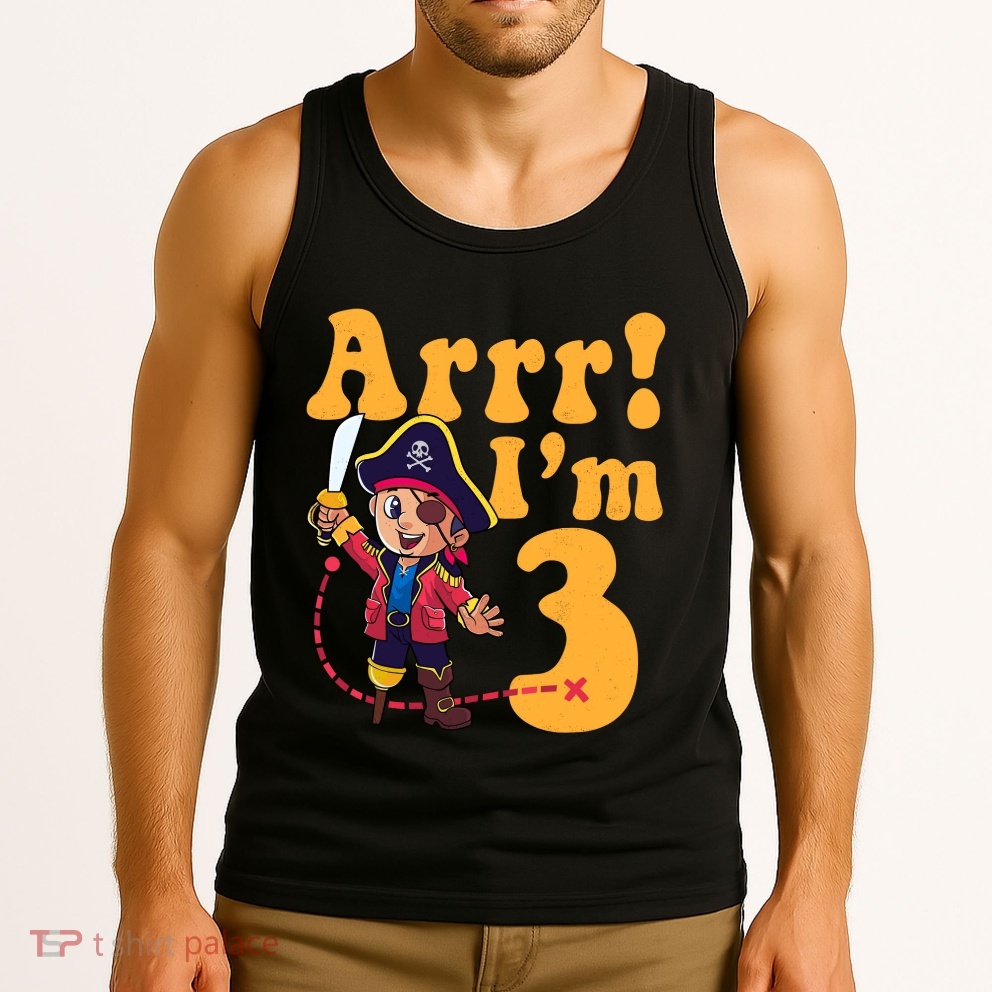 3rd Pirate Birthday Party Arrr IM 3 Three Years Old Tank Top