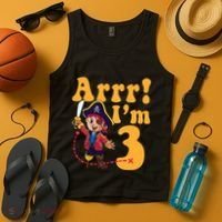 3rd Pirate Birthday Party Arrr IM 3 Three Years Old Tank Top thumb 4