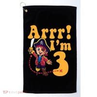 3rd Pirate Birthday Party Arrr IM 3 Three Years Old Golf Towel thumb 0