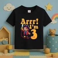 3rd Pirate Birthday Party Arrr IM 3 Three Years Old Toddler T-Shirt thumb 3