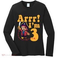 3rd Pirate Birthday Party Arrr IM 3 Three Years Old Women's Long Sleeve Shirt thumb 0