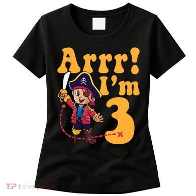 3rd Pirate Birthday Party Arrr IM 3 Three Years Old Women's T-Shirt