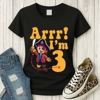 3rd Pirate Birthday Party Arrr IM 3 Three Years Old Women's T-Shirt thumb 3