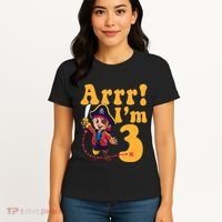 3rd Pirate Birthday Party Arrr IM 3 Three Years Old Women's T-Shirt thumb 4