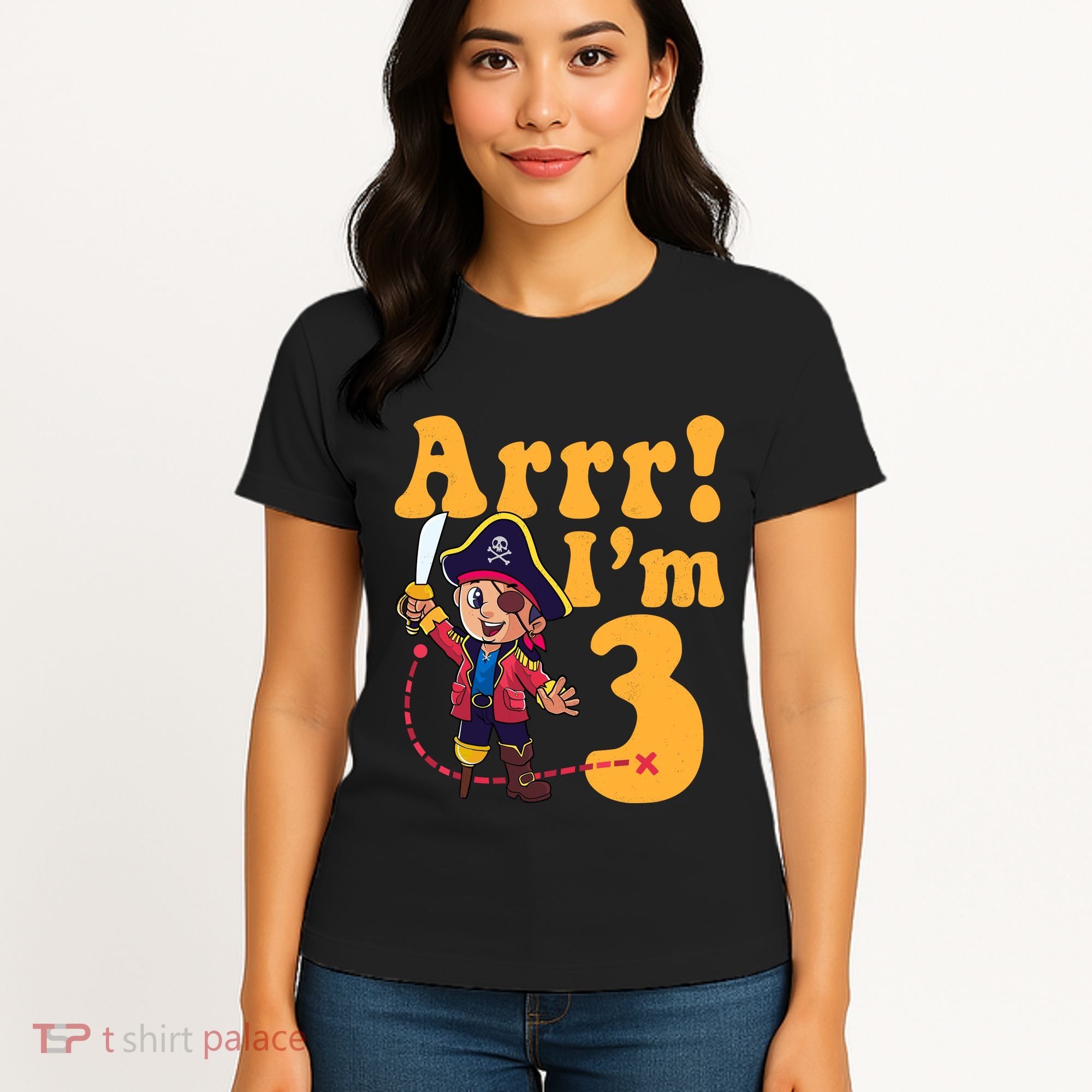 3rd Pirate Birthday Party Arrr IM 3 Three Years Old Women's T-Shirt