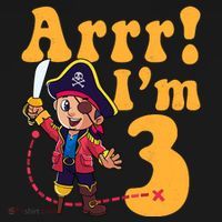 3rd Pirate Birthday Party Arrr IM 3 Three Years Old Women's T-Shirt thumb 6