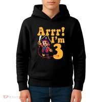 3rd Pirate Birthday Party Arrr IM 3 Three Years Old Kids Hoodie thumb 4