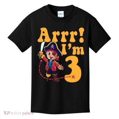 3rd Pirate Birthday Party Arrr IM 3 Three Years Old Kids T-Shirt