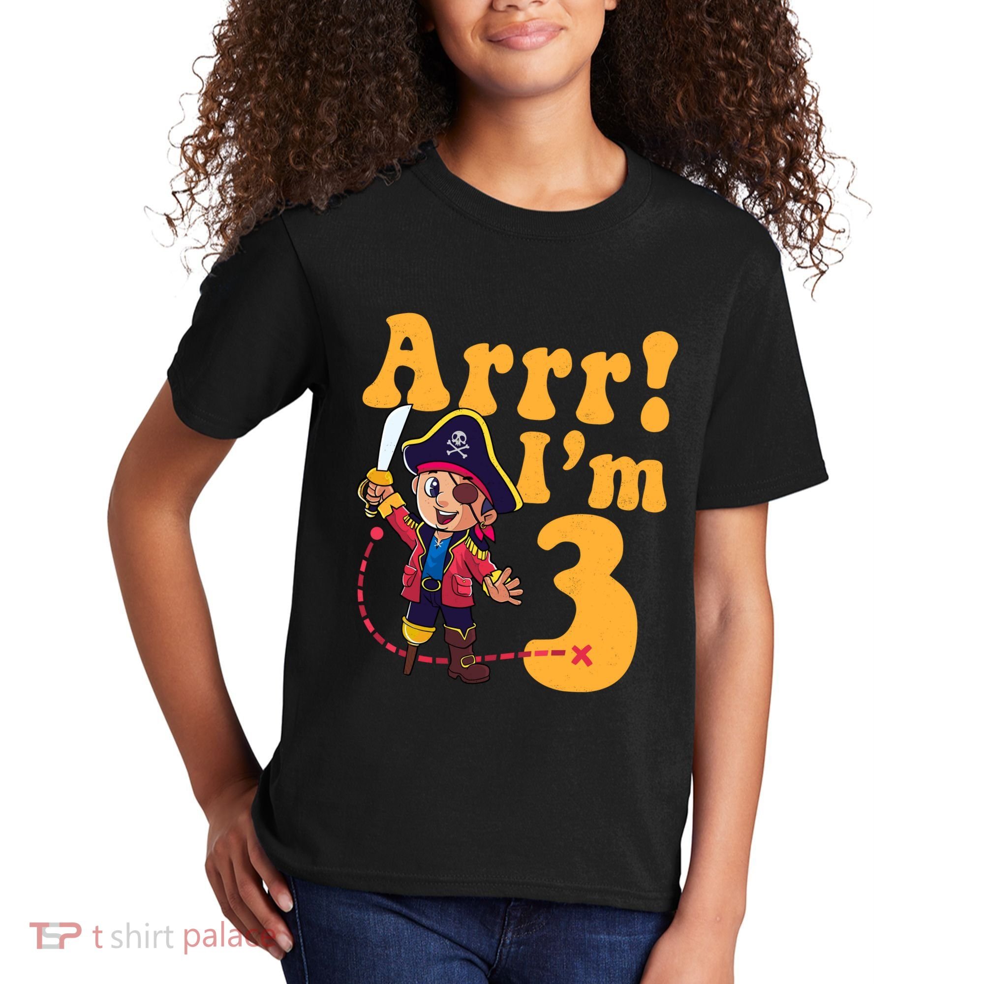 3rd Pirate Birthday Party Arrr IM 3 Three Years Old Kids T-Shirt