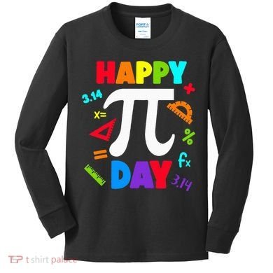3.14 PI Day Pie Day Pi Symbol For Math Lovers Kids Long Sleeve Shirt