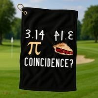 314 Pie Funny Pi Day Gift Golf Towel thumb 1