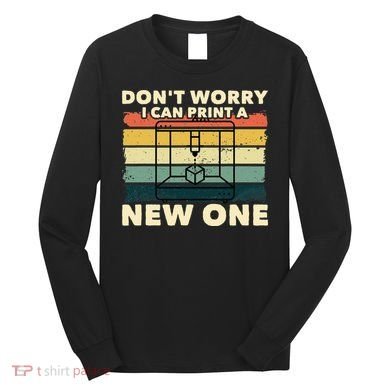 3D Printing Gift Printer Geek Journalist Typographer Long Sleeve Shirt
