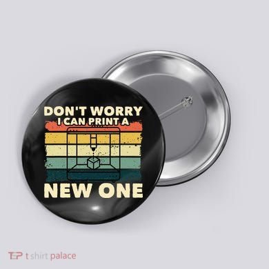 3D Printing Gift Printer Geek Journalist Typographer Button