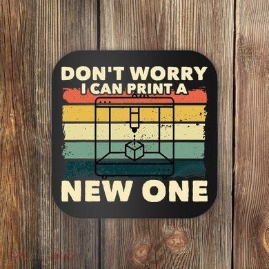 3D Printing Gift Printer Geek Journalist Typographer Coaster