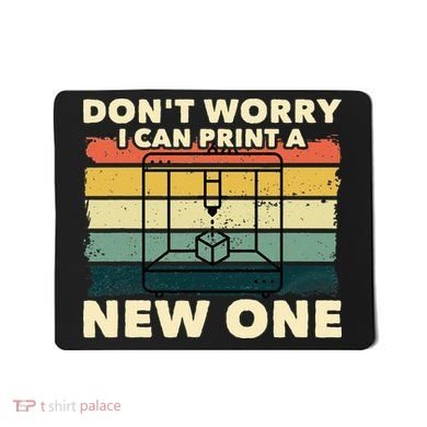 3D Printing Gift Printer Geek Journalist Typographer Mousepad