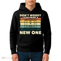 3D Printing Gift Printer Geek Journalist Typographer Kids Hoodie thumb 4