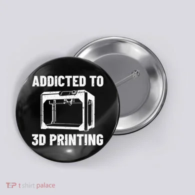 3D Printer Tee idea for Geeks 3D Printing Button