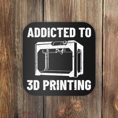 3D Printer Tee idea for Geeks 3D Printing Coaster