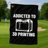 3D Printer Tee idea for Geeks 3D Printing Golf Towel thumb 1