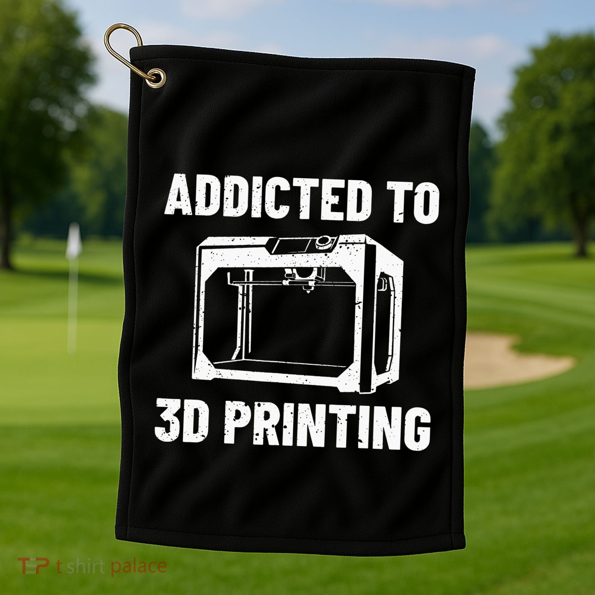3D Printer Tee idea for Geeks 3D Printing Golf Towel