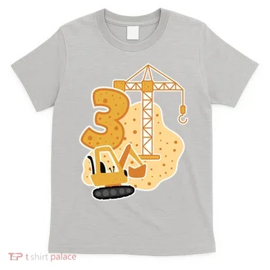 3rd Birthday Construction T-Shirt