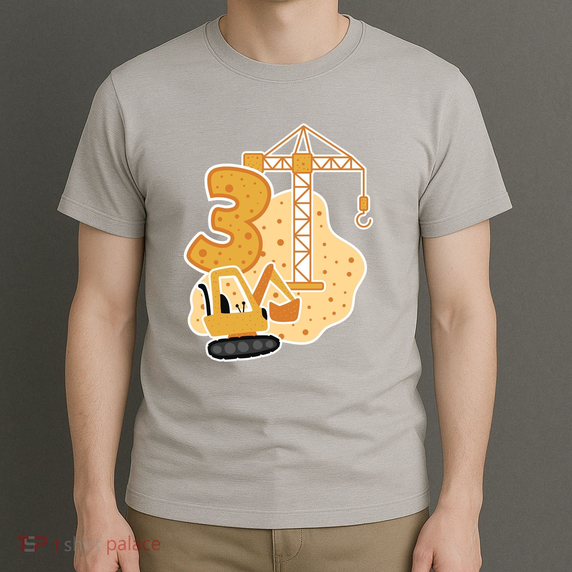 3rd Birthday Construction T-Shirt