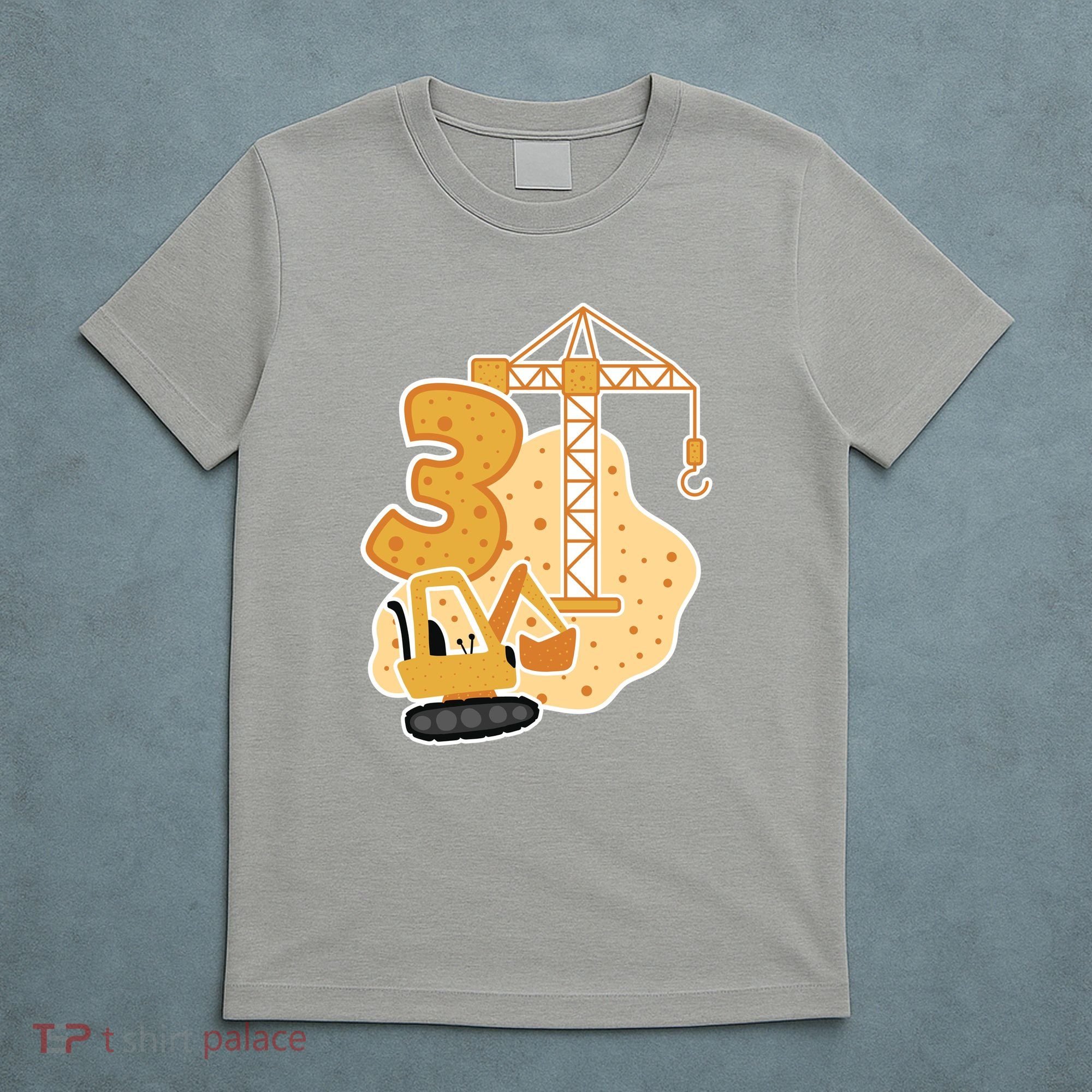 3rd Birthday Construction T-Shirt