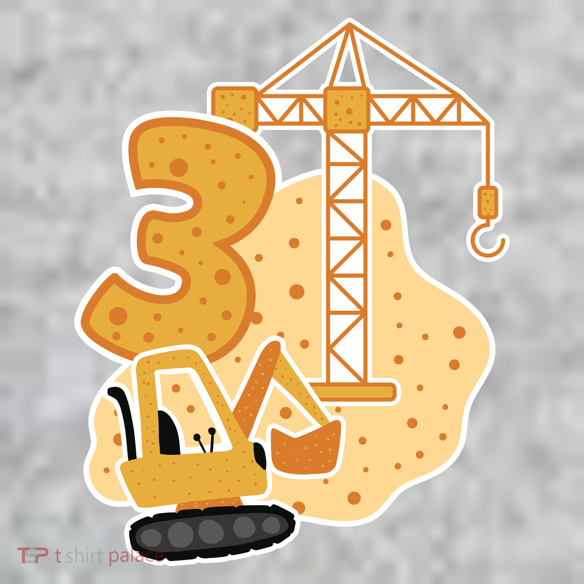 3rd Birthday Construction Pajama Set