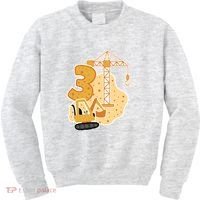 3rd Birthday Construction Kids Sweatshirt thumb 0